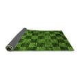 thumbnail image 2 of Ahgly Company Indoor Round Checkered Green Modern Area Rugs, 6' Round, 2 of 4
