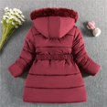 thumbnail image 5 of Povozer Girls and Toddlers' Long Heavyweight Hooded Puffer Jacket(Red,5-6Y), 5 of 5