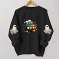 thumbnail image 4 of Meichang Oversized Sweatshirts Women Halloween Ghost Graphic Sweatshirt Party Tops Fall Long Sleeve Crewneck Sweatshirts Holiday Cozy Pullover, 4 of 5