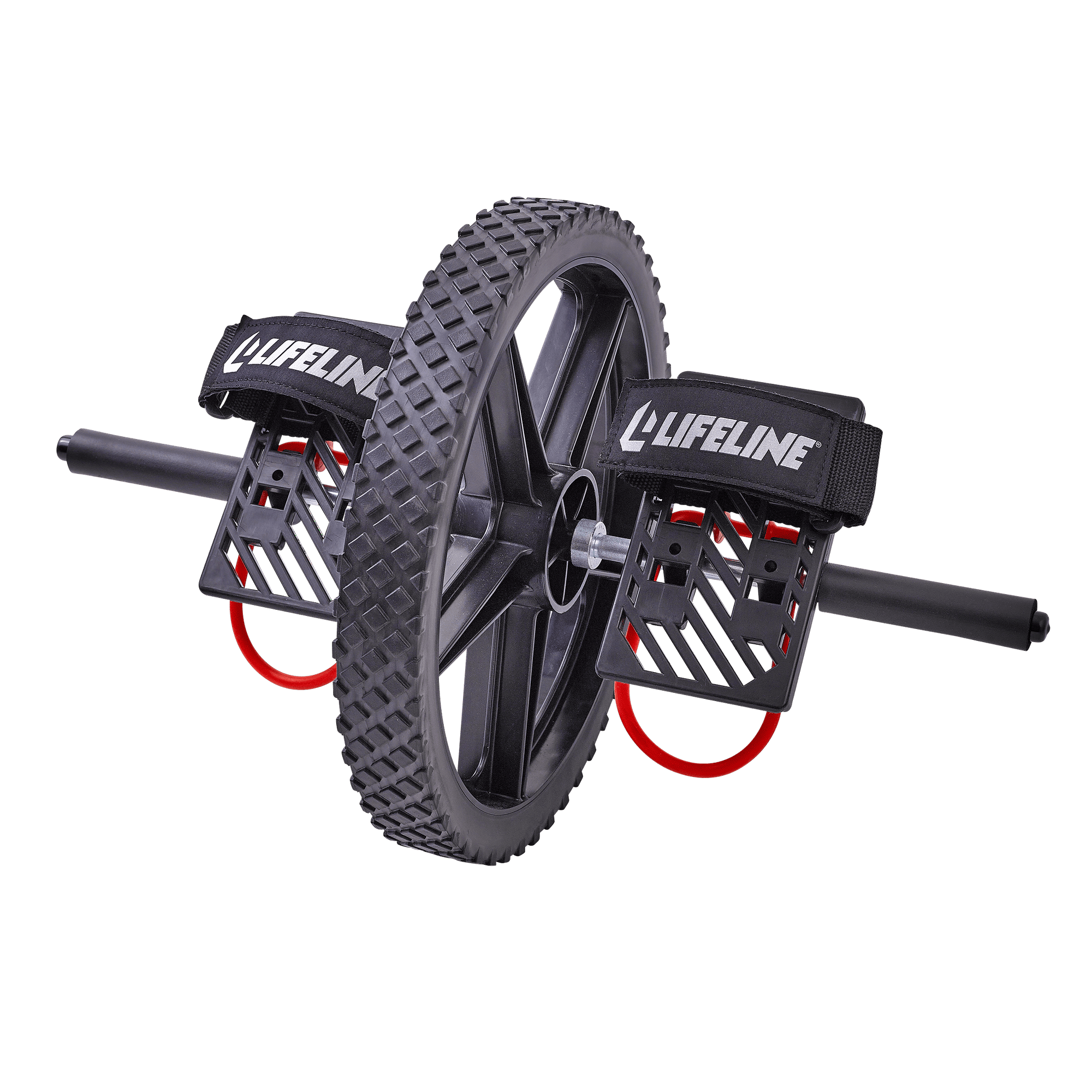 Lifeline Fitness Power Wheel for At-Home Full Body Functional Fitness Strength including Abs & Core Lower Body and Upper Body with Foot Straps for More Workout Options