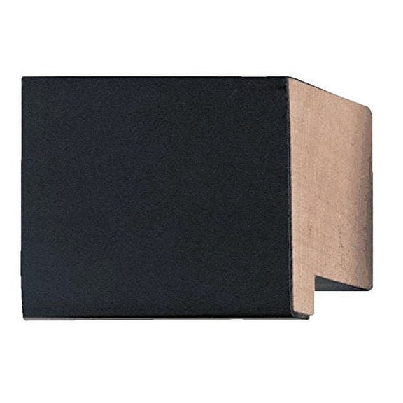 Picture Frame Moulding (Wood) 100Ft Bundle - Contemporary Black Finish - 1.625" Width - 1" Rabbet