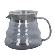 Electroplated Grey Coffee Pot High Borosilicate Glass Hand Coffee Server Pot for Home Shop 300ml