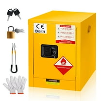 12 Gallon Flammable Storage Cabinet, 18" x 18" x 23" Fireproof Safety Cabinet, Safety Cabinet with Manual Closing Doors for Commercial Industrial and Home Use