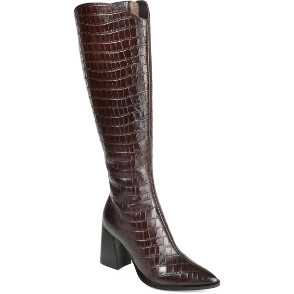 Journee Signature Womens Laila Leather Tall Knee-High Boots