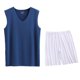 thumbnail image 4 of Conjunto Deportivo de los Hombres, Moda Casual de Color Sólido Cuello en V sin Mangas de Elasticidad Superior para el Desgaste Al Aire Libre, Traje Atlético de Humedad, 4 of 5
