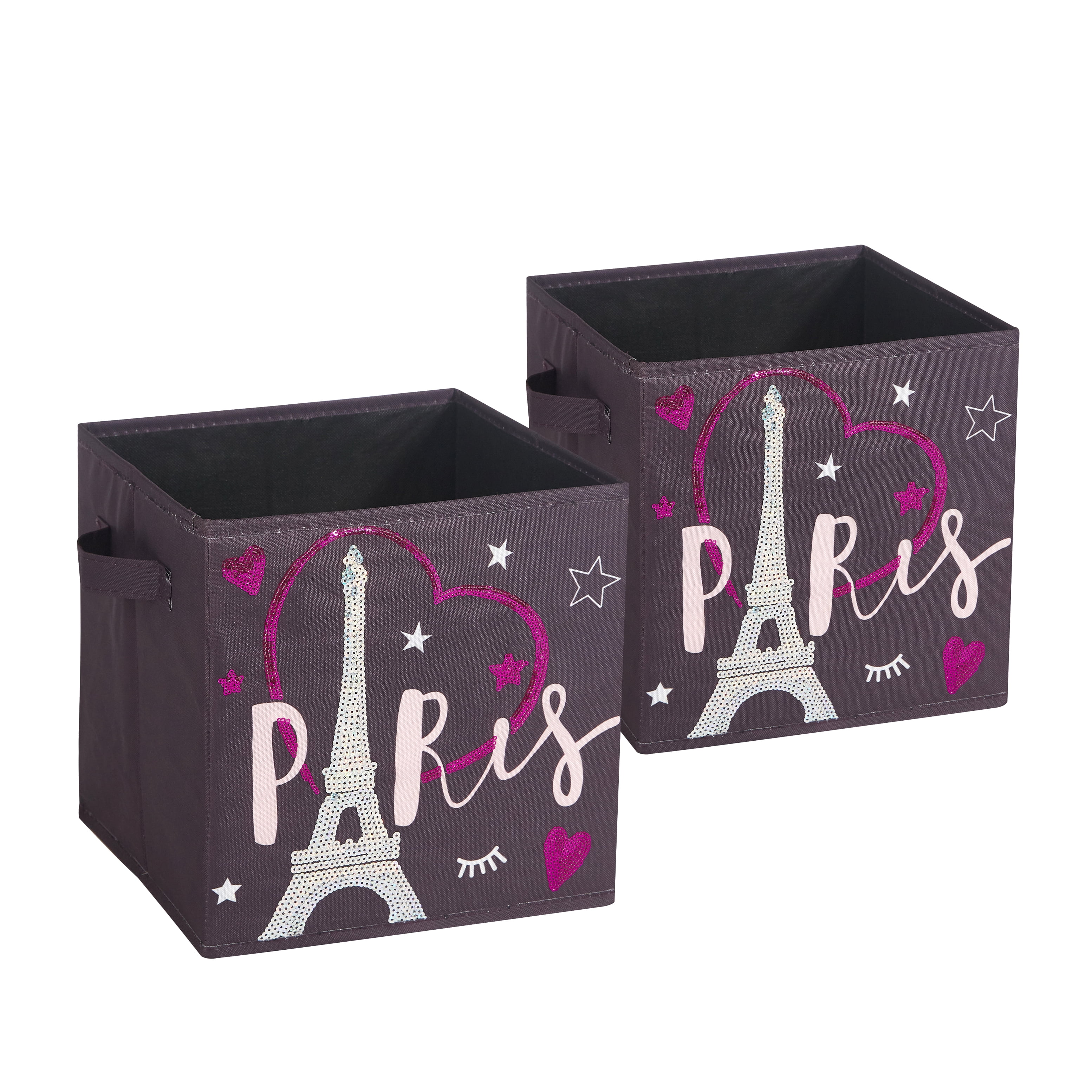 Heritage Club Paris 2 Piece Light Up Polyester Storage Cubes for Kids