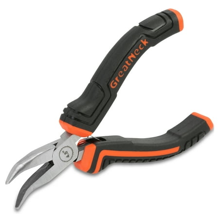 GreatNeck Bent Nose Hobby Pliers, Steel, 4.5 inch