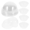 thumbnail image 1 of 20 piezas de moldes transparentes a prueba de polvo para cupcakes con tapas, bandeja para herramientas de bricolaje, bandeja semicircular de PVC, 1 of 6