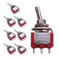 thumbnail image 1 of mxuteuk 8pcs MTS-102 3 Terminal 2 Position SPDT Mini Miniature Toggle Switch Car Dash Dashboard ON/ON 5A 120V 2A 250V, 1 of 4