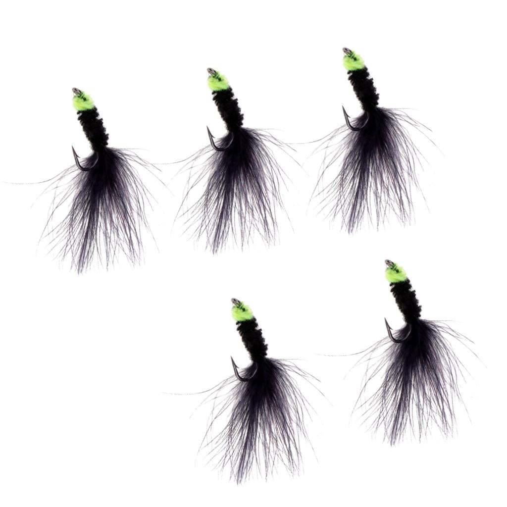 10pcs Egg-Sucking Leach Woolly Buggers Fly Fishing Dry Flies Streamer Lures 