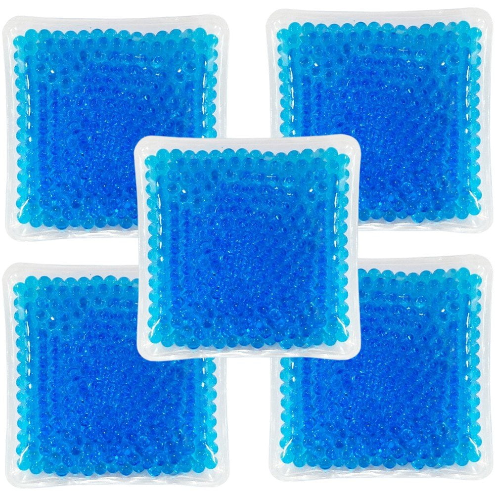Vjnyvs 5 Pack Reusable Hot Cold Gel Pack with Strap Flexible Ice Pack for Joint Relief
