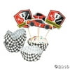 Race Car Birthday Cupcake Wrappers with Picks