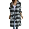 thumbnail image 2 of DailyTrove Women's Longline Plaid Shacket - Oversized Casual Coat, Versatile for Layering, 2 of 6