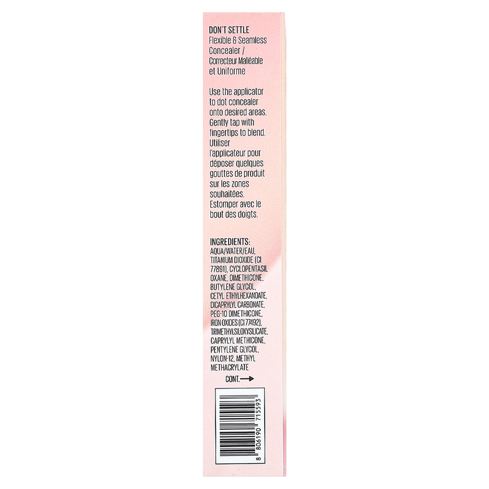 Kaja Don't Settle, Flexible & Seamless Concealer, 05 Fortune Cookie, 0.24 oz (7 g)