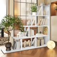 thumbnail image 3 of Simple Wisdom Librero,Librero Organizador,Mueble Organizador,Librer&iacute;a Cinco Niveles en Forma de Escalera, Librer&iacute;a de Madera,Adecuada para Sala Estar,Dormitorio,Estudio (Blanco), 3 of 7