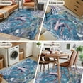 thumbnail image 5 of Rectangle Area Rugs 2.7 x 5 Ft, Purple Octopus Coastal Non-Slip Residential Carpet, Summer Beach Seahorse Jellyfish Coral Indoor Crawling Mats Runner Rugs for Living Room/Dining Room/Bedroom, 5 of 8