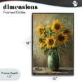thumbnail image 4 of Stupell Industries Transitional Moody Sunflower Vase Black Framed Giclee Art, 12 x 18, by Creative Studio, 4 of 8