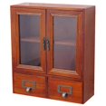 thumbnail image 2 of Brown MultiLayer Wooden Display Cabinet for Storing with Vintage Design and Quality 13.5 Inches, 2 of 4