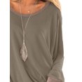 thumbnail image 5 of Femmes Couleur Bloc Patchwork Col Rond Manches Longues Pull-Shirt, 5 of 5
