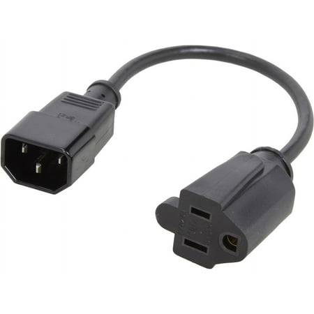 UPC: 0065030200899 | StarTech.com PAC100 1 ft Computer Power Cord – C14 to NEMA 5-15R – 1ft IEC 320 C14 to 5-15R Power Cable