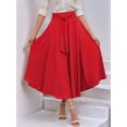 thumbnail image 6 of Osfvolr Women'S Elegant High Waist Casual Irregular Bohemian Maxi Dress with Pockets Red L, 6 of 7