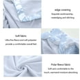 thumbnail image 6 of Fleece Polyester Edging Blanket, 35.4x35.4 Inch Small Office Nap Blanket with Nylon Trim, Light Blue or Pink Soft Throw for Desk Napping, 6 of 6