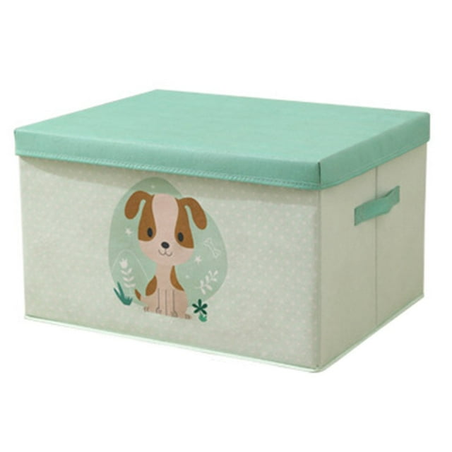 Bacs de Rangement en Tissu avec Couvercles et Couvercle Rabattable Boîte de Rangement pour Jouets Vêtements et Livres