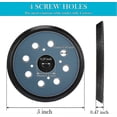 thumbnail image 2 of 2 Pack Replacement 5" 8 Hole Orbital Sander Pads Fits Milwaukee 51-36-7090, 51-36-7100, 2 of 5