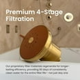 thumbnail image 6 of AquaTru Filtered Shower Head for Chlorine Removal, Hard Water Shower Filter for Skin and Hair, Brushed Gold ABS, 6 of 7