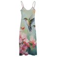 thumbnail image 5 of Flower Hummingbird Sleeveless Dress Woman Fashion Long Dresses Women's Summer Suit Dress Summer 2025 Women, 5 of 7