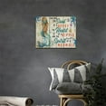 thumbnail image 3 of Mermaid Wall Art Motivational Mermaid Canvas Prints Painting Ocean Theme Little Sea Life Pictures Framed Artwork Home Decor for Bathroom Dining Living Room 16"x12", 3 of 6