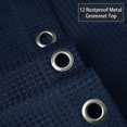 thumbnail image 2 of GlowSol Navy Blue Shower Curtain 78 inches Long Waffle Woven Textured Polyester Extra Long Fabric Shower Curtain for Bathroom Washable, 1 Set, 2 of 7