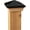 Black Post Cap with Cedar Base, variant on Deckorators 73520 decking, Black Post Cap with Cedar Base