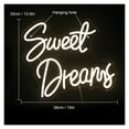 thumbnail image 3 of Sweet Dreams Letrero De Neón Letra Luz Para Dormitorio Habitación Boda Fiesta Bar Club Matrimonio Lámpara De Decoración De Pared 38cm×32cm, 3 of 5