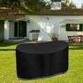 thumbnail image 3 of Waterproof 210D Black Oval Table Cover For Outdoor Use And Maintenance, 3 of 8