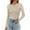Khaki, variant on Fiaer Womens Long Sleeve T Shirts Ribbed Slim Fit Crew Neck Long Tshirts Fall Winter Fashion Solid Color Tops Khaki S