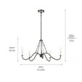 thumbnail image 3 of 5 Light Medium Chandelier In Homestead Style-16.5 Inches Tall And 31.25 Inches Wide-Textured Black Finish    -Traditional Installation Kichler, 3 of 8