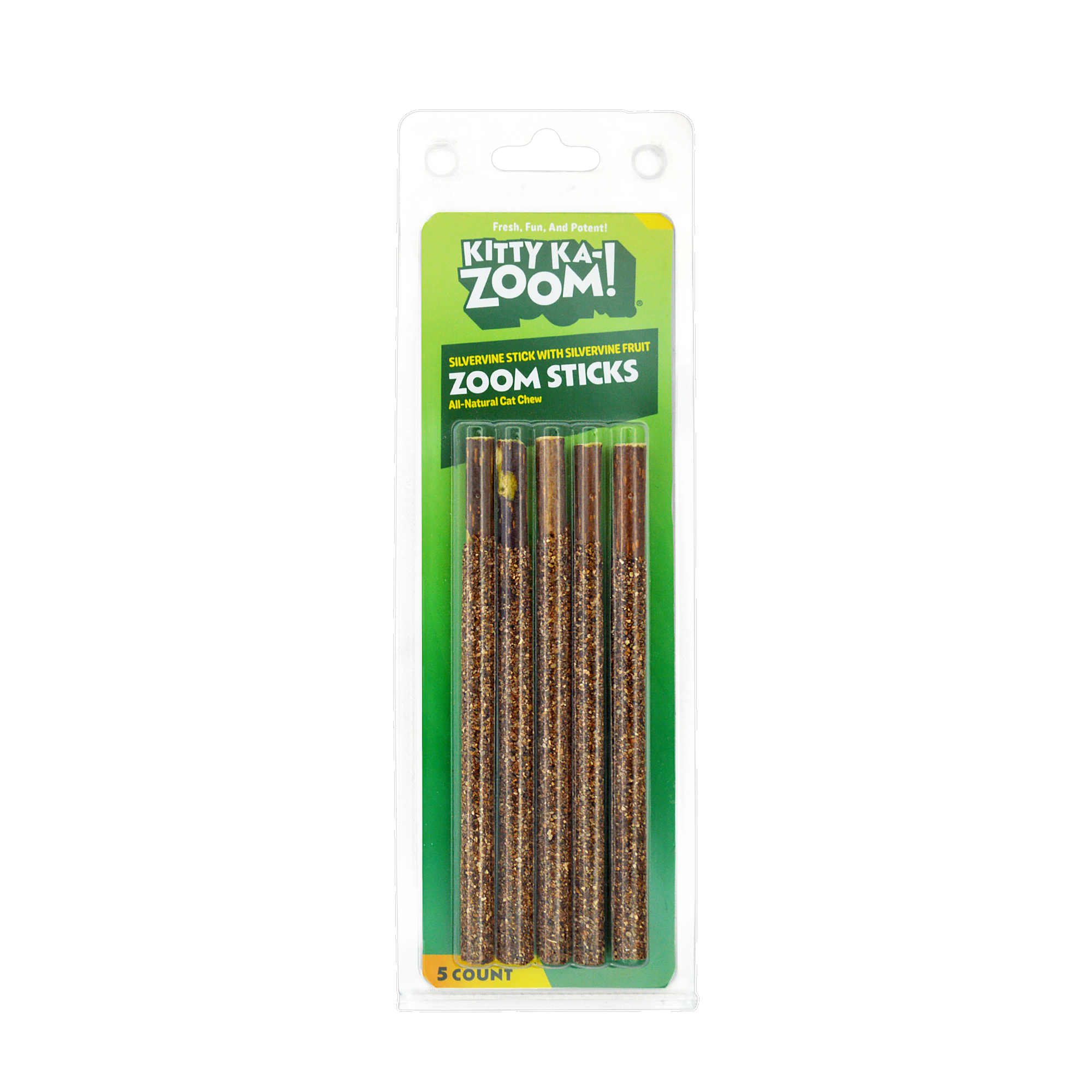 Kitty Ka-Zoom Silvervine Dental Chew Sticks for Cats