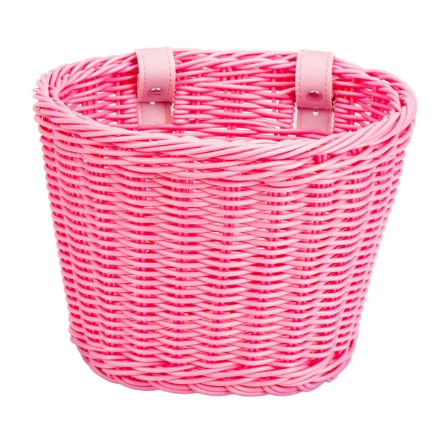 Cesta de bicicleta para niños, cesta de ciclismo, cesta tejida a mano, cesta de transporte para manillar, cesta para niños Tamaño: 18 x 14 x 12 cm.