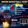 thumbnail image 3 of JoyStone Indoor Basketball Hoop for Kids, Mini Basketball Hoop with Electronic Scoreboard and Sounds, Over The Door Basketball Hoop 3 Balls for Kids & Adults, Blue, 3 of 10
