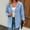 #605-Blue, variant on Women's Hooded Knit Cardigan with Long Sleeves, Solid Color Button Front for Casual and Daily Wear