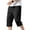 AE05_Black, variant on Lumtrix Men's Capri Pants 3/4 Long Jogger Sport Shorts Workout/Gym/Yoga/Beach Quick Dry Shorts with Zipper Pockets Gray XL
