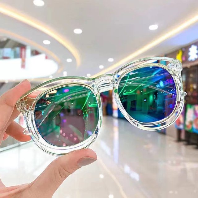 Niños Sombra Gafas De Sol Redondas Niñas Al Aire Libre Sombrilla Moda Lindo Dibujo Animado Protección UV Colorido