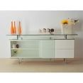 thumbnail image 2 of White Lacquer BUFFET with FROSTED SLIDING Glass DOOR, 2 of 2