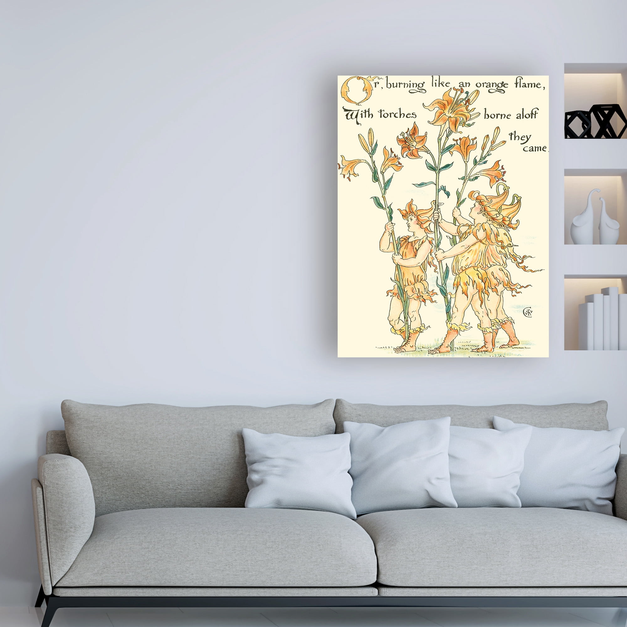Trademark Fine Art 'Shakespeares Garden VIII (Lily)' Canvas Art by Walter Crane