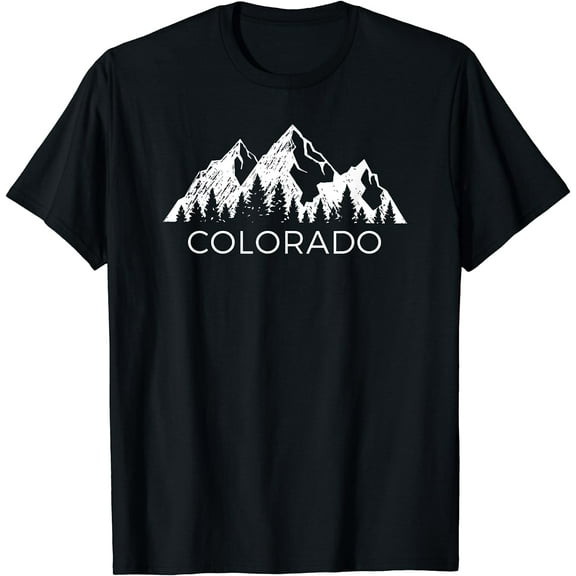 Colorado T Shirt | Cool Colorado Rocky Mountains Tee T-Shirt Black Large