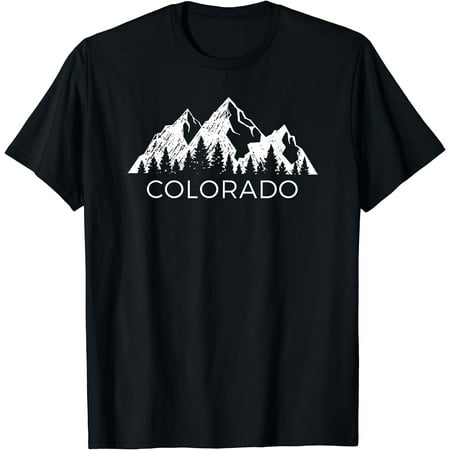 Colorado T Shirt | Cool Colorado Rocky Mountains Tee T-Shirt Black X-Large