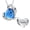 Customize, variant on Heart Crystal Urn Necklace for Ashes for Women Men Stainless Steel Cremation Jewelry Memorial Pendant for Loved One