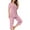Pink, variant on SuTry Women's Leisure Home Wear Short Sleeved Shirt Front Button Capri pants Pajama Set Short Sleeve Suitable for Transitional Weather (Dark Gray,M)