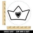 thumbnail image 2 of Crown with Heart Self-Inking Rubber Stamp Ink Stamper - Blue Ink - Large 1-1/2 Inch, 2 of 7